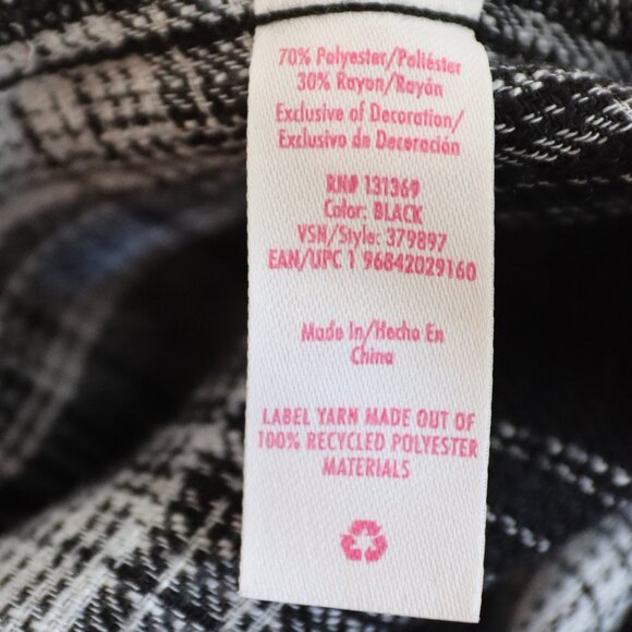 Justice Flowered Plaid and floral button up Size L - Picture 4 of 9